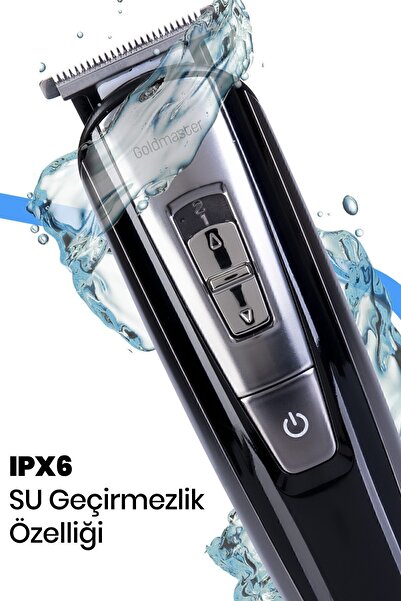 GOLDMASTER Zuma Islak Kuru 10in1 Kablolu Ve Kablosuz Kullanım Hızlı Şarjlı Full Standlı Erkek Bakım Seti Kiti