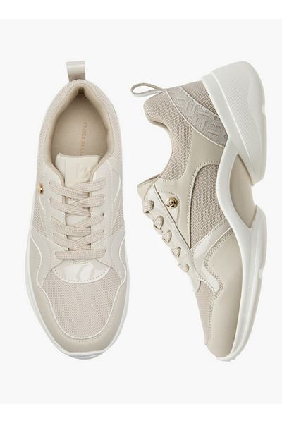 Flora Bella by Shoexpress Monogram Detail Lace-Up Sneakers