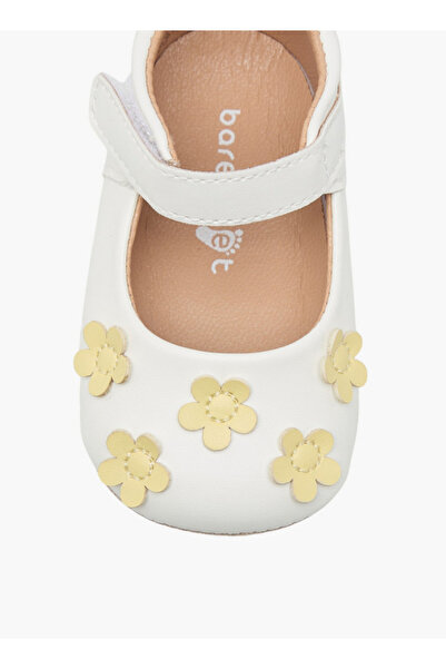 Barefeet Floral Accent Booties with Hook and Loop Closure