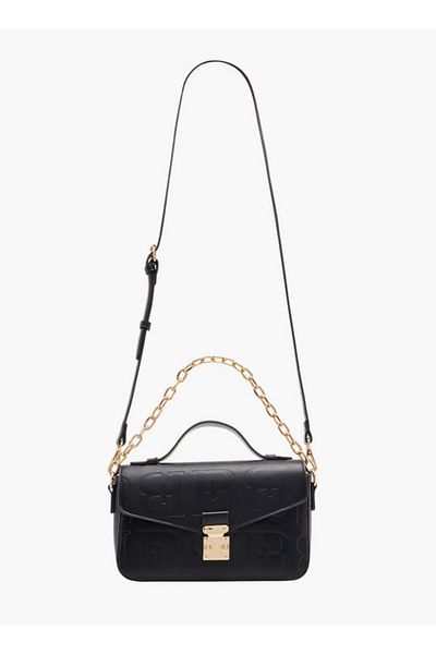 Flora Bella by Shoexpress Monogram Print Crossbody Bag with Adjustable Strap and Twist Lock