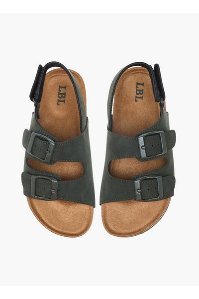 LBL by Shoexpress Buckle Accent Strap Sandals with Hook and Loop Closure