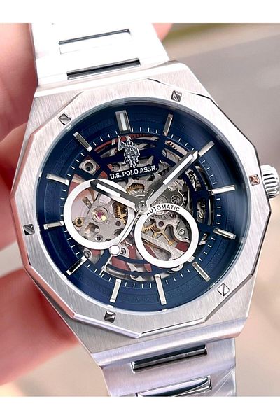 U.S. Polo Assn. U.S.Polo Assn Men's Wristwatch with Automatic Mechanism Steel Case&Band 2 Years Warranty Uspa.Fs1085.2