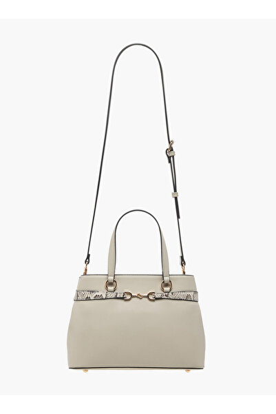 Celeste Textured Tote Bag with Zip Closure and Detachable Strap - W 15 x H 20.5 x D 32.5 cm