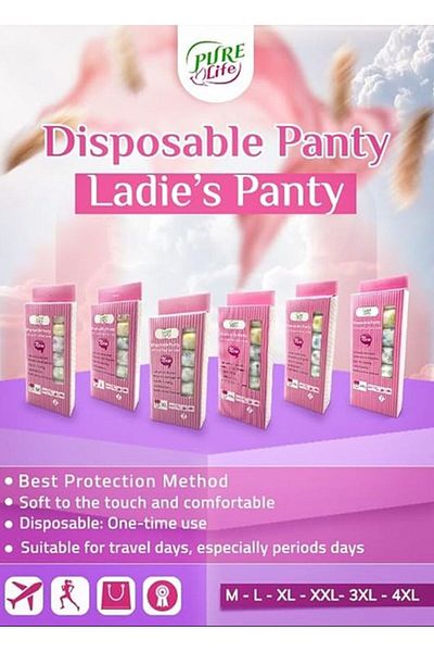 Pure Life Cosmetics PureLife Women's Cotton Panty – Seamless, Soft, Breathable Briefs for Daily & Period Comfort