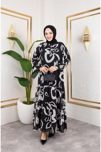 HARMAN BUTİK ΓΥΝΑΙΚΕΙΟ ΦΟΡΕΜΑ ΜΕ ΣΧΕΔΙΟ ΣΙΦΟΝ ΜΕ ΦΟΡΕΜΑ