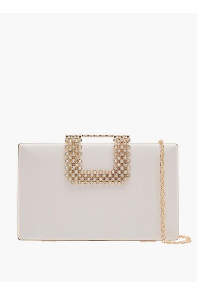 Flora Bella by Shoexpress Embellished Clutch with Chain Strap