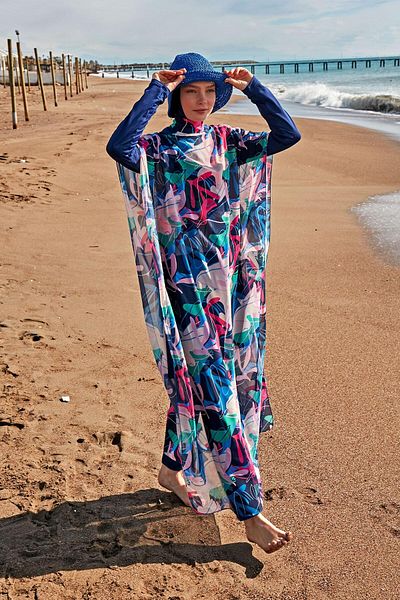 Marina Patterned Pareo Kaftan P2430