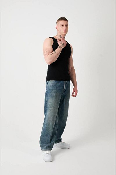 Zen And Men Men's Black Undershirt Camisole