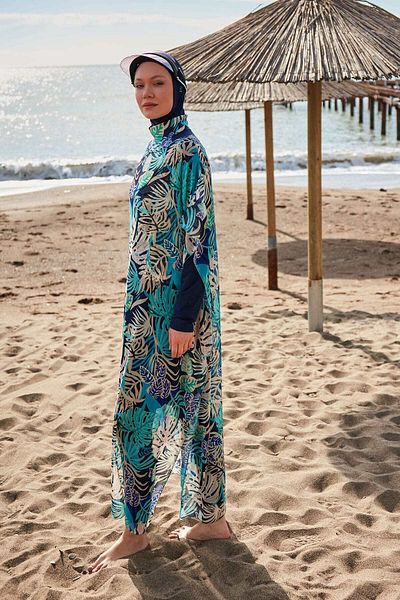 Marina Floral Colorful Pareo Kaftan P2418