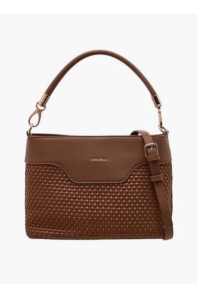 Flora Bella by Shoexpress Textured Shoulder Bag with Zip Closure and Adjustable Strap