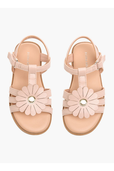 Flora Bella by Shoexpress Applique Detail Sandals with Hook and Loop Closure