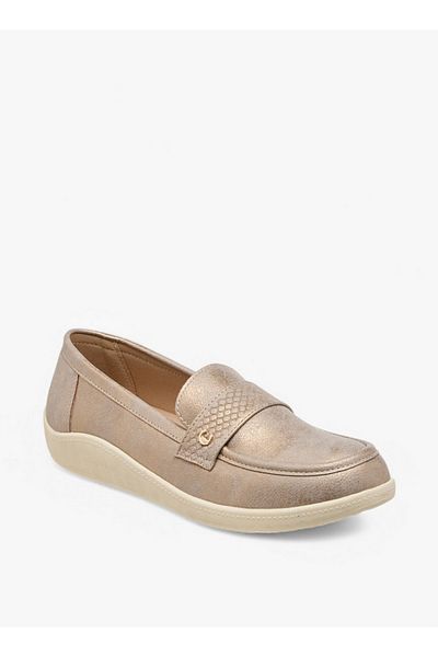 Le Confort Textured Slip-On Loafers with Metallic Trim