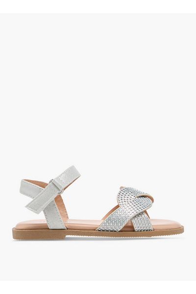 Flora Bella by Shoexpress Embellished Sandals with Hook and Loop Closure