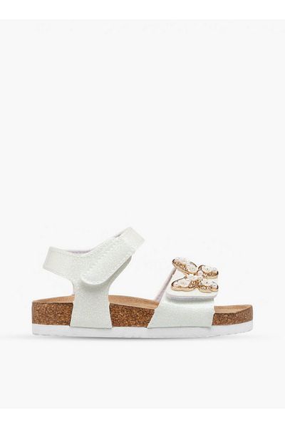 Flora Bella by Shoexpress Butterfly Accent Sandals with Hook and Loop Closure