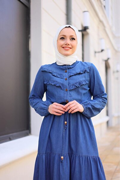 HARMAN BUTİK Φόρεμα Firli Denim Jeans - Γυναικείο