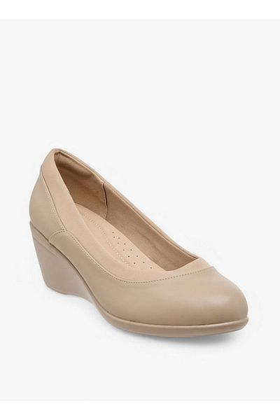 Flora Bella by Shoexpress Solid Slip-On Comfort Shoes with Wedge Heels