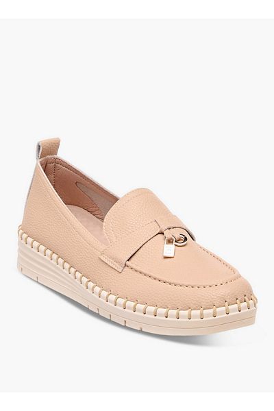 Flora Bella by Shoexpress Textured Slip-On Loafers
