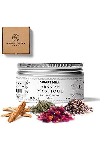 AWAFI MILL مزيج بخور عربي ميستيك - زيت شجرة الشاي، الخزامى، الورد - زجاجة ٢٨ ...