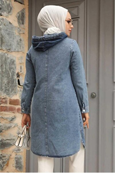 HARMAN BUTİK KADIN KAPÜŞONLU KOT CEKET