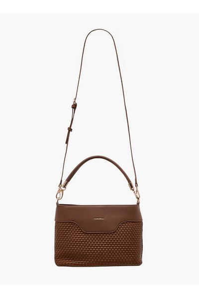Flora Bella by Shoexpress Textured Shoulder Bag with Zip Closure and Adjustable Strap