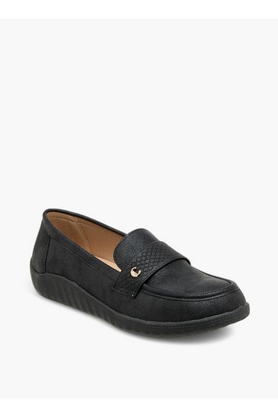 Le Confort Textured Slip-On Loafers with Metallic Trim
