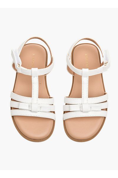 Flora Bella by Shoexpress Bow Accent Sandals with Hook and Loop Closure