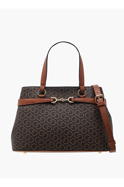 Celeste Monogram Print Crossbody Bag with Zip Closure and Adjustable Strap - W 15 x H 20.5 x D 32.5 cm