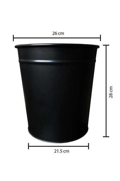 Genel Markalar Metal Ofis Tipi Masa Altı Çöp Kovası Siyah 5 Adet