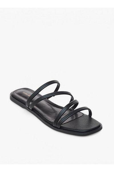 Flora Bella by Shoexpress Textured Slip-On Flat Sandals
