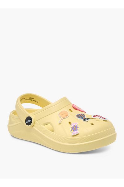 Aqua Applique Detail Clogs with Backstrap
