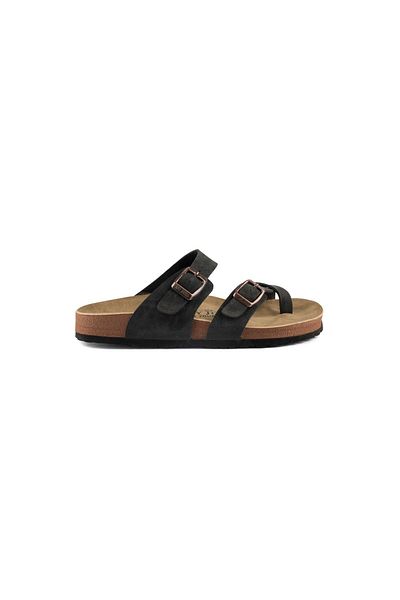 FLY SOFT S042.031 Women's Flip Flops Double Buckle Cork Sole Comfort Slippers