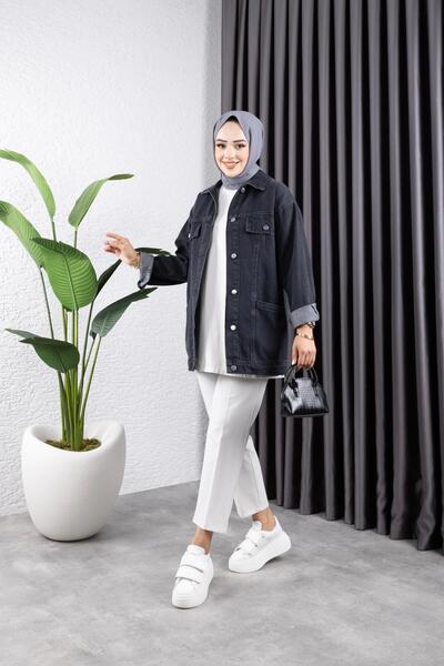 HARMAN BUTİK ΓΥΝΑΙΚΕΙΟ ΤΖΙΝ ΤΖΙΝ ΜΠΟΥΦΑΝ ΜΕ ΛΕΠΤΟΜΕΡΕΙΑ ΤΣΕΠΗΣ