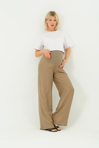BUSA Maternity Stretchy Tummy Banded Modal Pants Mink