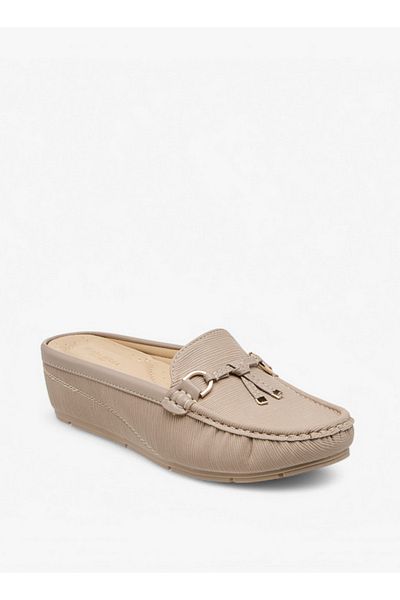 Flora Bella by Shoexpress Textured Slip-On Mules
