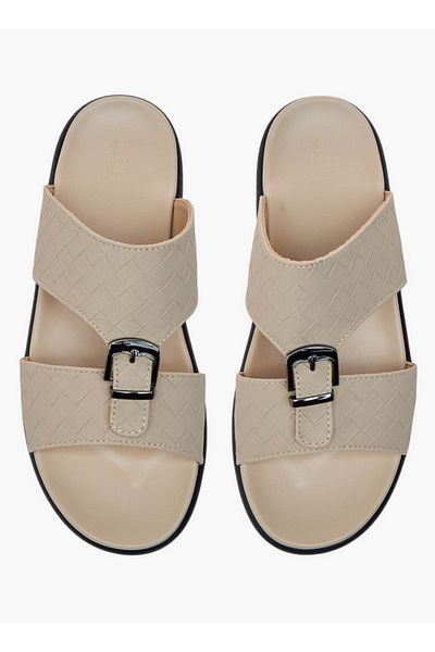 LBL by Shoexpress Men's Weave Detail Slip-On Comfort Sandals with Buckle