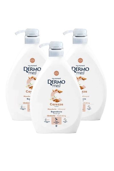 Dermomed GEL DE DUȘ CARESS-ALMOND, 1L X3