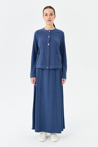 Esswaap Kaite Skirt Suit Indigo