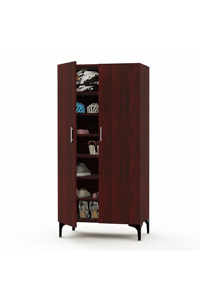 Mahmayi Modern Tall Shoe Cabinet 7 Shelves, Perfect for Entryways Solution for Shoe Collection
