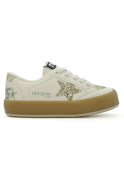 LETAO Twt / Sstar Nude Gold Girls Спортни обувки с велкро каишка