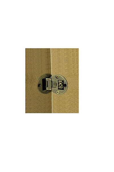 Sese Yuvarlak Gömme Masa Menteşesi Metal Antik Sarı Renk 90Derece 1 Adet