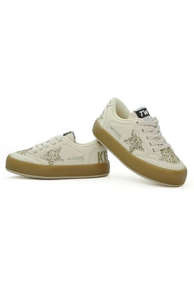 LETAO Twt / Sstar Nude Gold Girls Спортни обувки с велкро каишка