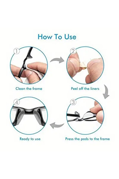 glasses accessory زوج واحد من واقيات الأنف اللاصقة للنظارات شفافة