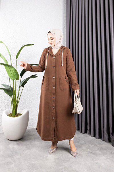 HARMAN BUTİK Women's Gabardine Cap with Buttons and Pockets