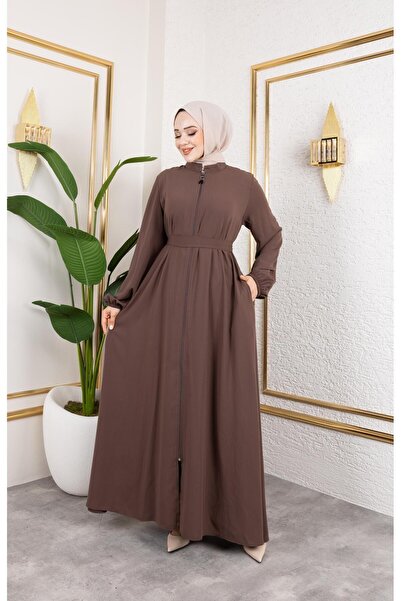 HARMAN BUTİK Women Mevlana Model Rabia Crepe Ferace