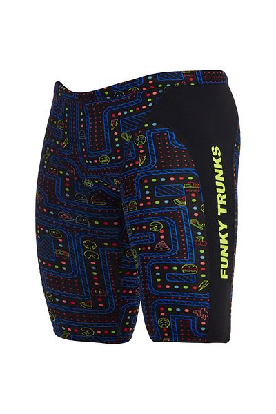 Funky Trunks Jam Chomp Chomp Men's Swimsuit – Knee Length Training Swimsuit