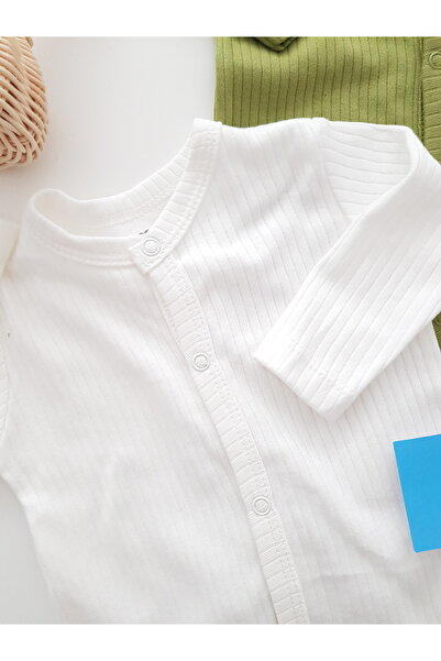 artıbebe Leafy 3-Piece Baby Rompers, 100% Cotton Baby Rompers Newborn