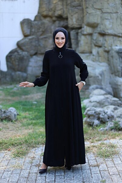 HARMAN BUTİK Жіночий плащ з блискавкою та гумовим рукавом