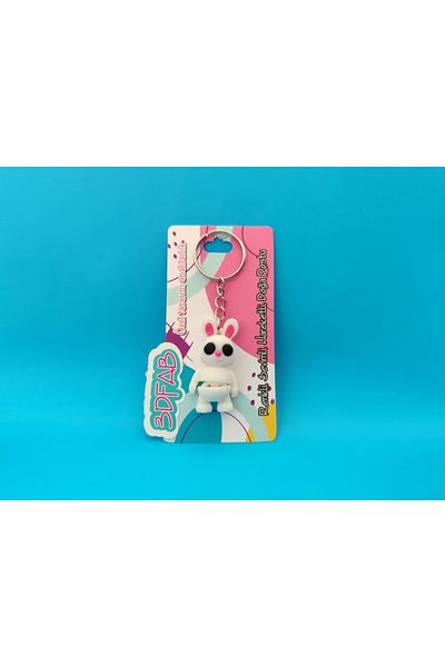 Minikbahcem Cute Rabbit Keychain - 3D Printing Special Design