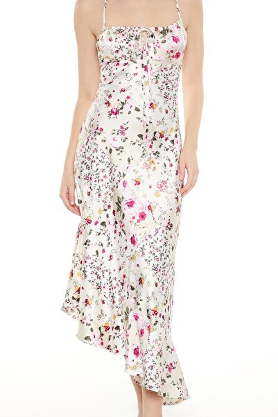 Forever 21 Çiçek Desenli Maxi Slip Elbise