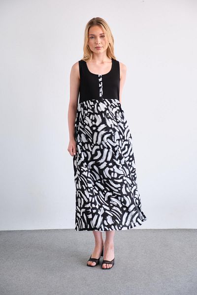 BUSA Rochie gilet cu model de maternitate NEGRĂ